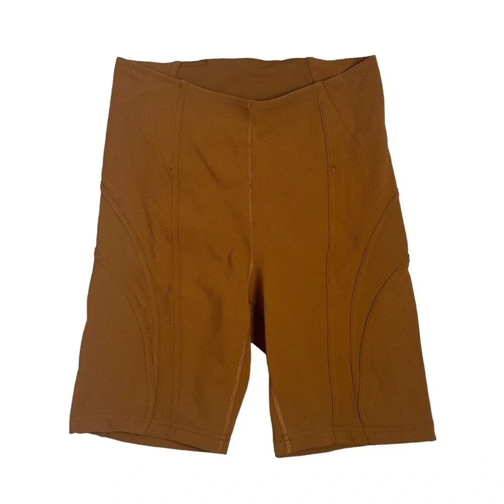 Lululemon Athletica Ribbed High Rise Yoga Shorts